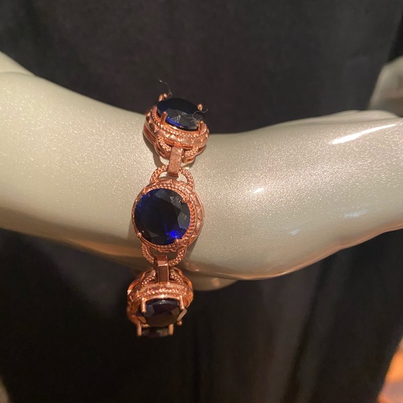 Genuine Sapphire copper bracelet - Picture 7 of 8